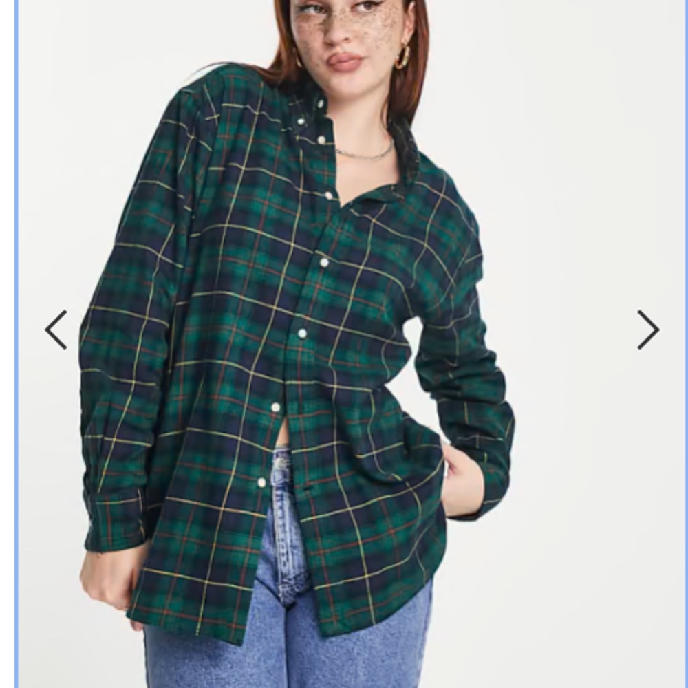 Polo Ralph Lauren long sleeve shirt in green tartan NWT M
